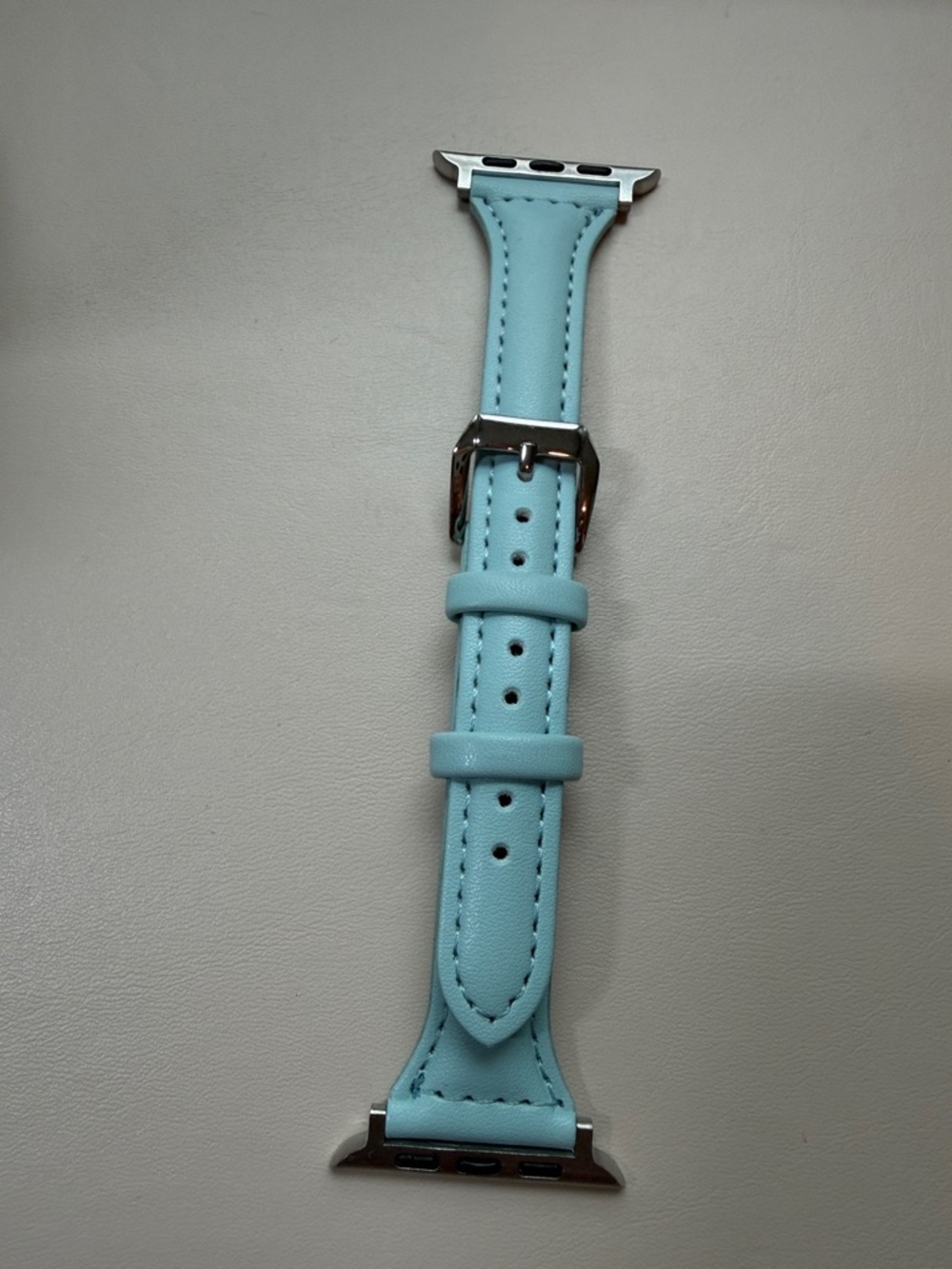 Hula Honey Light Blue Leather Replacement Watch Band for Smartwatches